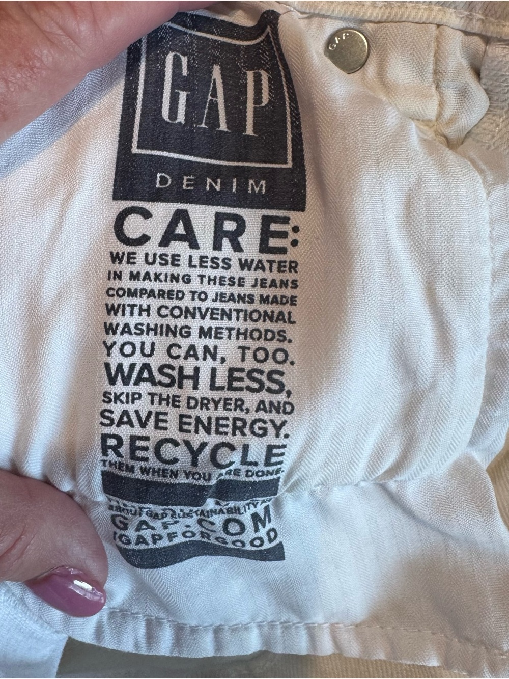 GAP CHEEKY STRAIGHT HIGH RISE Jeans SIZE: 4 Petite BIN #12 - Picture 8 of 8